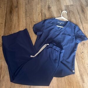 Easy Stretch Navy Blue Women's Scrub Set